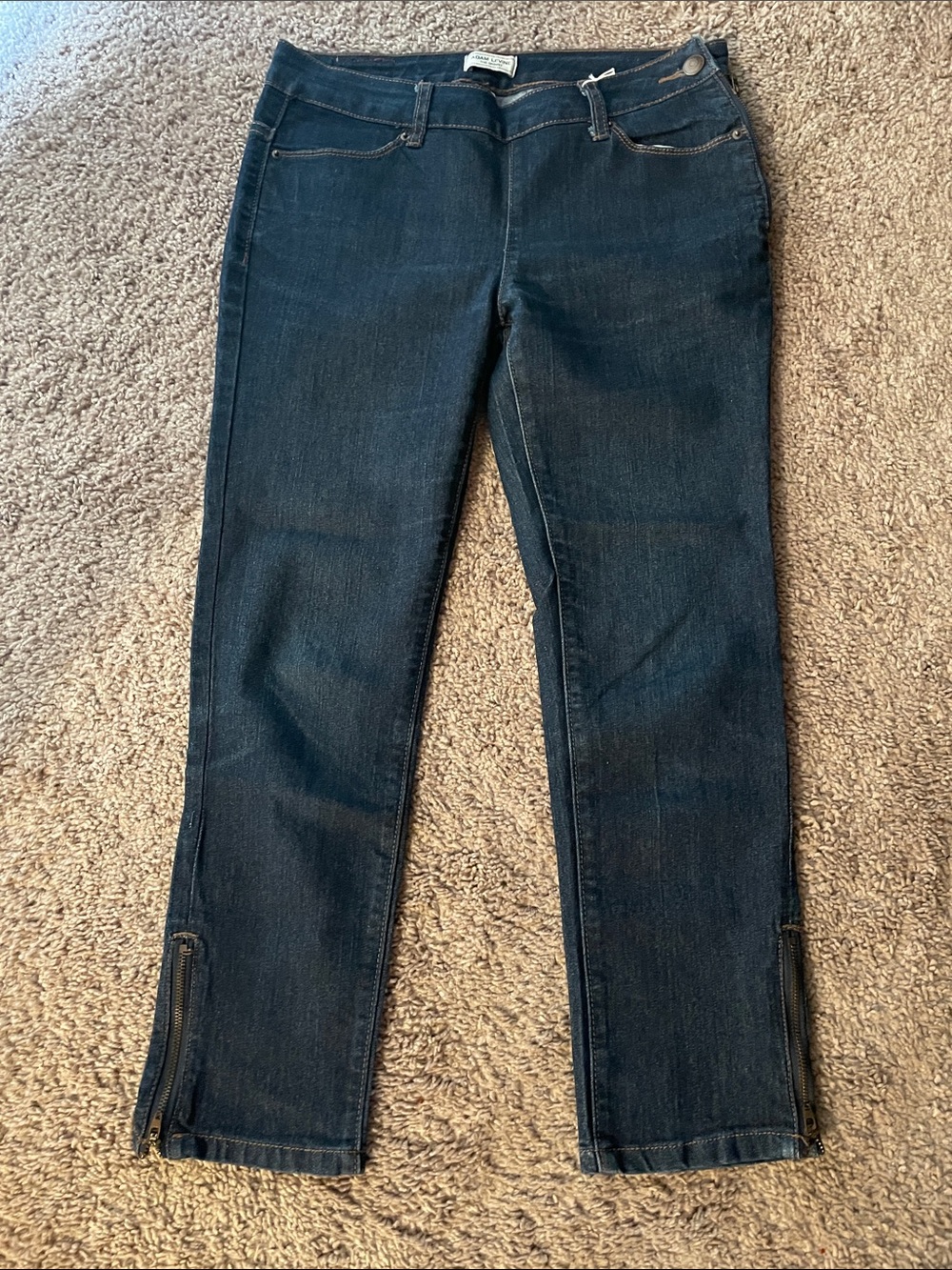 Adam Levine Collection Dark Blue Skinny Jeans with Ankle Zips